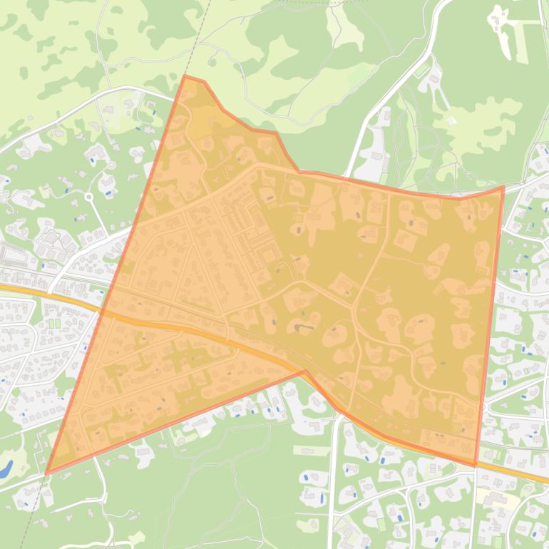 Kaart van de buurt Aerdenhout-West.