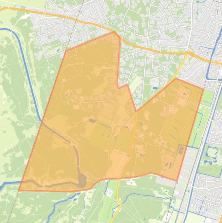 Kaart van de buurt Aerdenhout-Zuid.