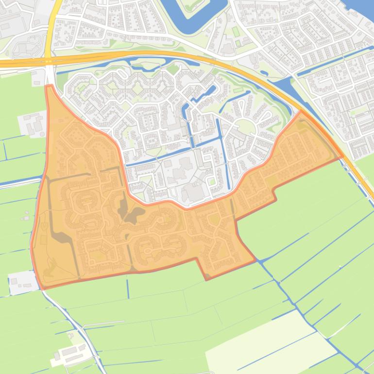 Kaart van de buurt Aetsveld-Zuid.