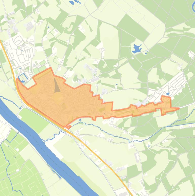 Kaart van de buurt Afferden Kern.