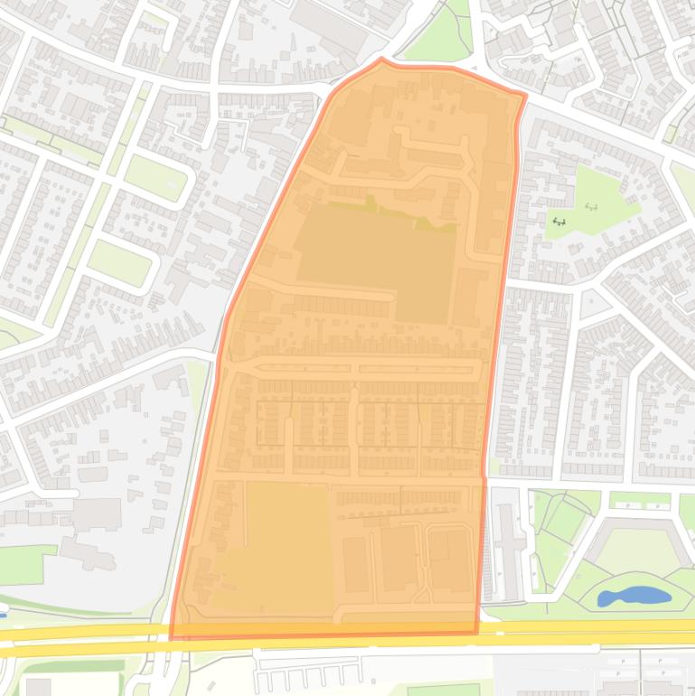 Kaart van de Afrikaanderbuurt West.