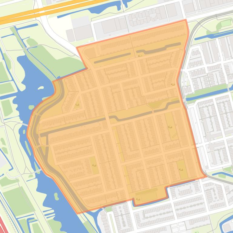 Kaart van de Afrikabuurt-West.