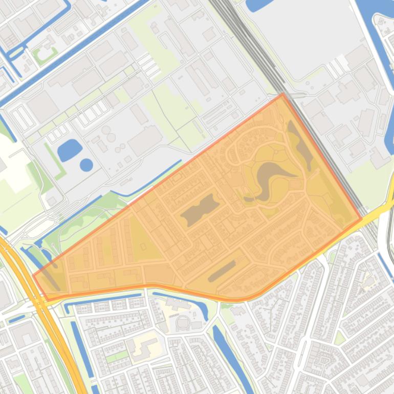 Kaart van de Agnetaparkbuurt.