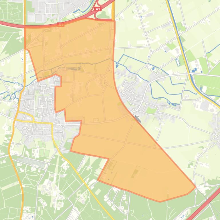 Kaart van de buurt Agrarischgebied Beekbergen.