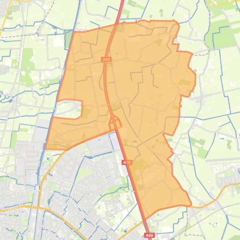 Kaart van de buurt Agrarischgebied Beemte Broekland.