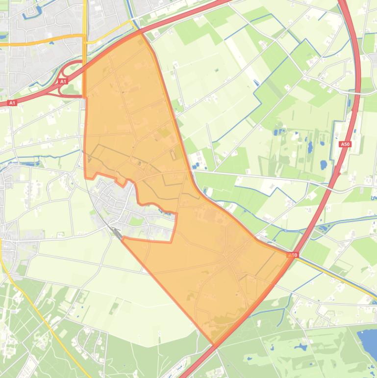 Kaart van de buurt Agrarischgebied Lieren-Oosterhuizen.