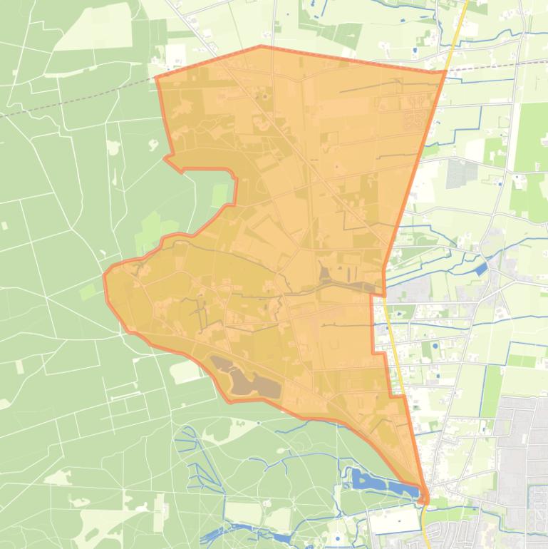 Kaart van de buurt Agrarischgebied Wiesel.