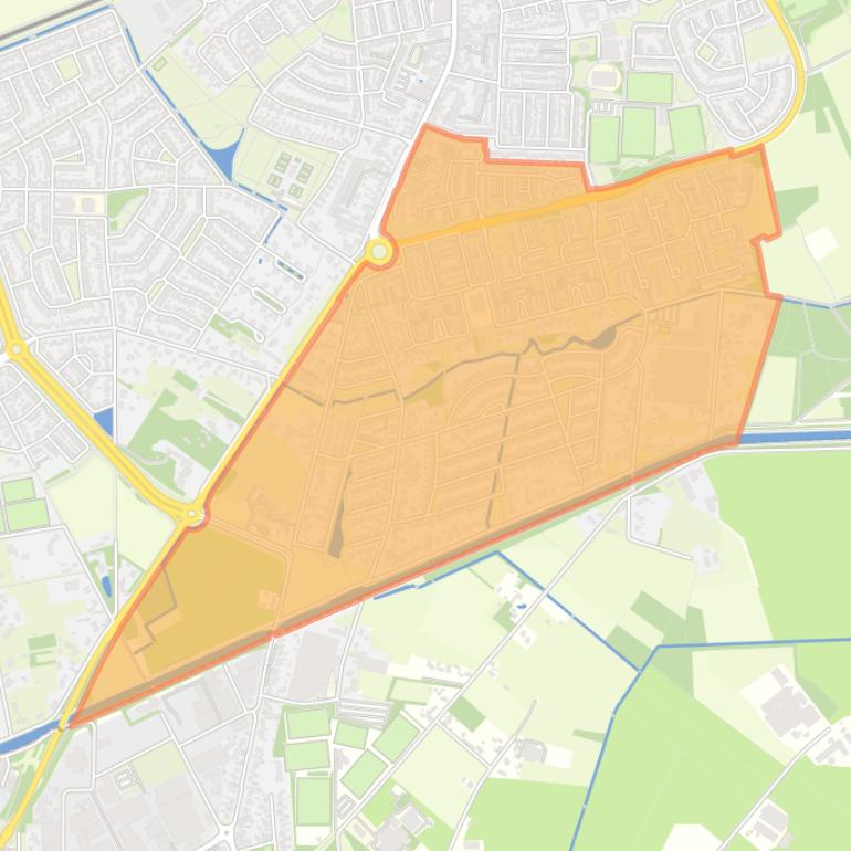 Kaart van de buurt Akkers.