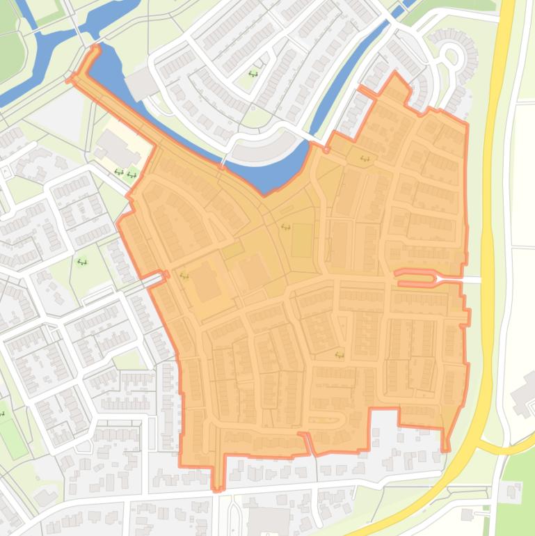 Kaart van de buurt Akkers.