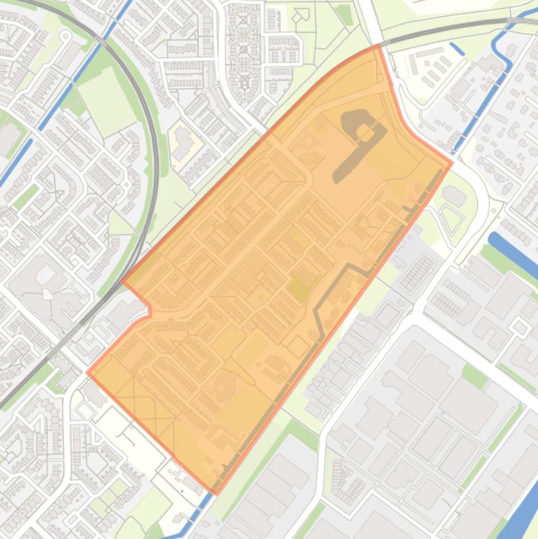 Kaart van de Akkersbuurt-Oost.