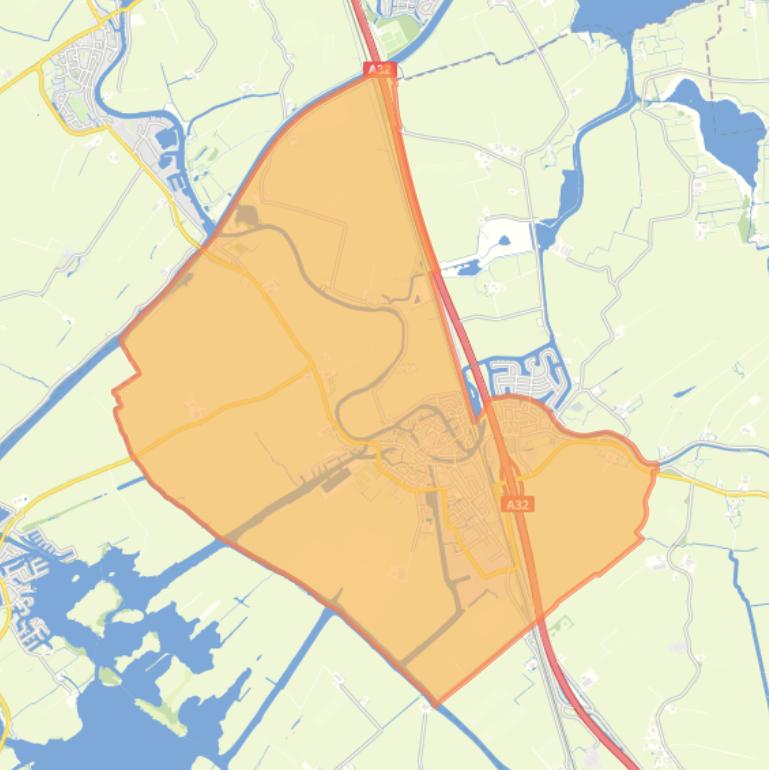 Kaart van de buurt Akkrum.