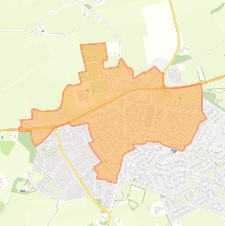 Kaart van de buurt Albergen noord.