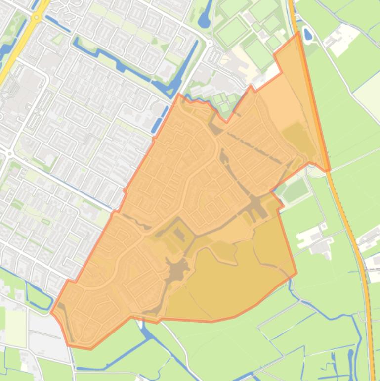 Kaart van de buurt Albert’s Hoeve.