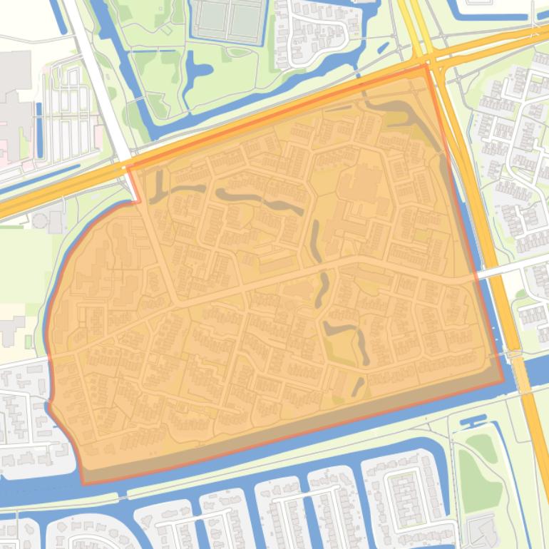 Kaart van de buurt Aldlân-West.