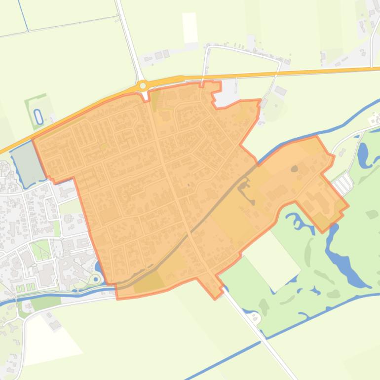 Kaart van de buurt Almkerk oost.