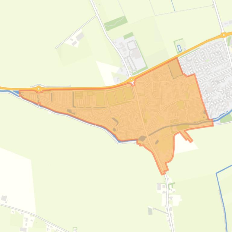 Kaart van de buurt Almkerk west.