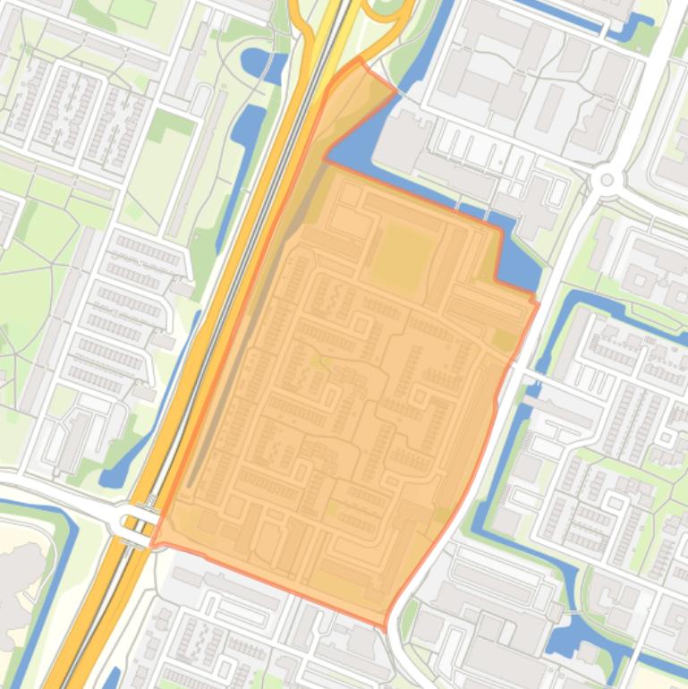 Kaart van de Alpen Rondwegbuurt.