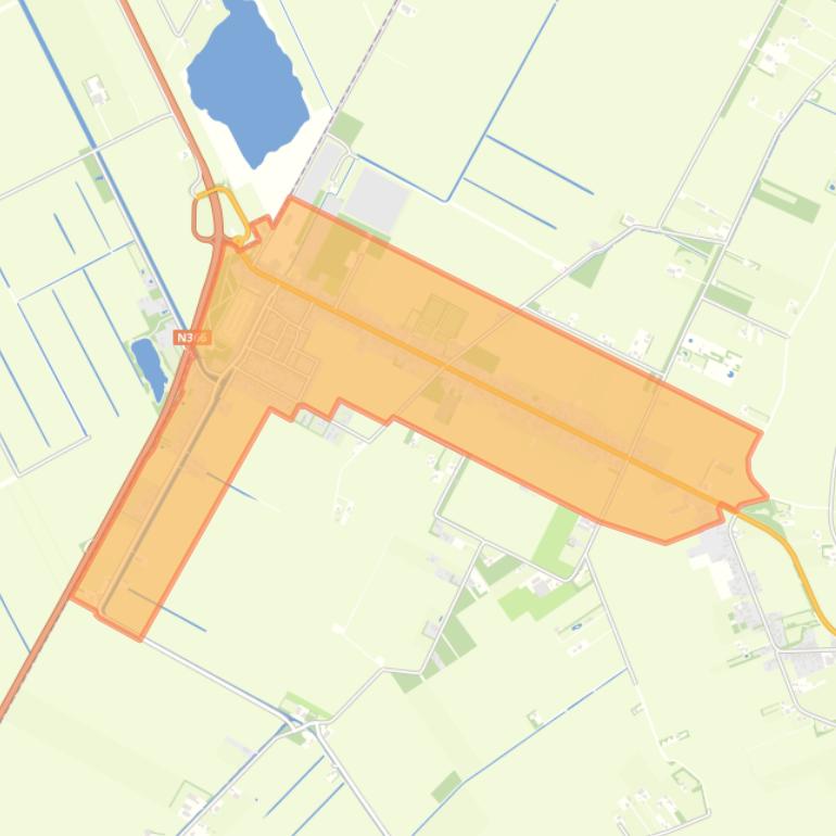 Kaart van de buurt Alteveer.