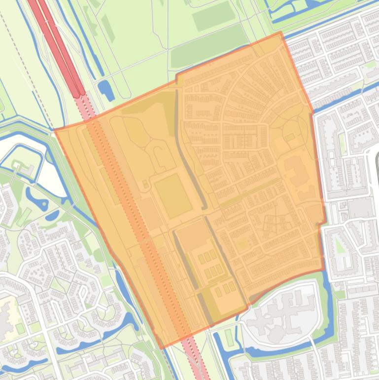 Kaart van de Ambachtenbuurt.