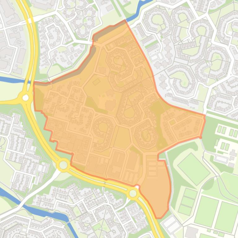 Kaart van de buurt Ambachtsmark Vrijmark en Zuidmark.