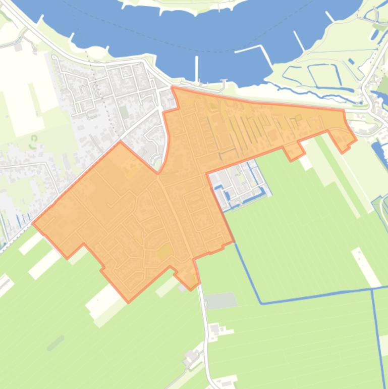 Kaart van de buurt Ameide kern.