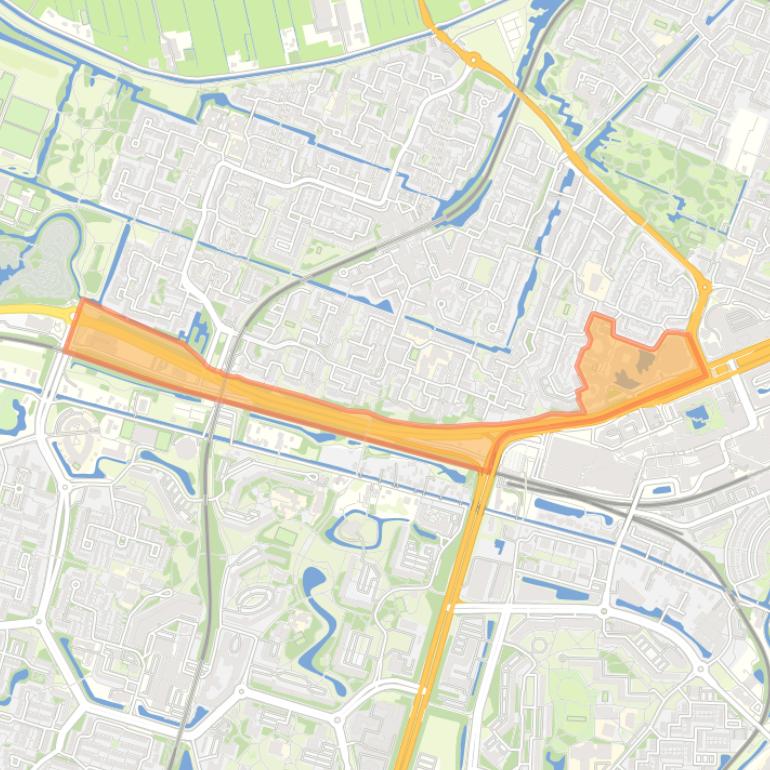 Kaart van de buurt Amerikawegzone.