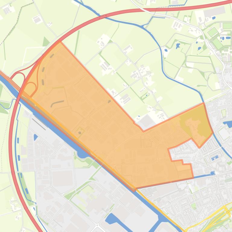 Kaart van de buurt Amert en Binnenveld.