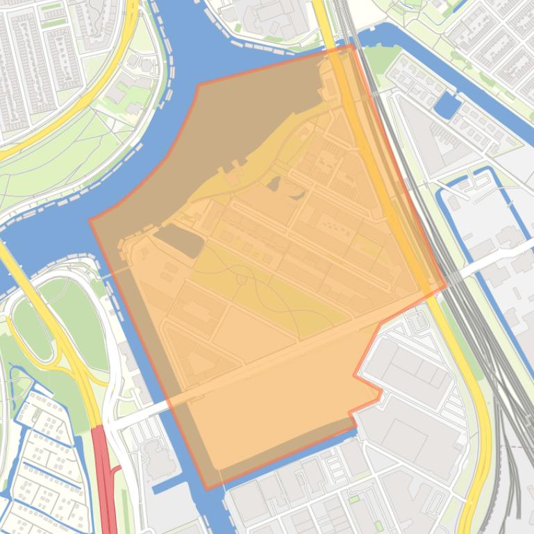 Kaart van de buurt Amstelkwartier-Noord.