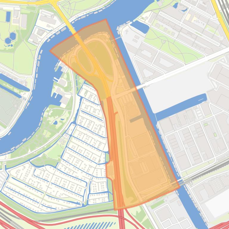 Kaart van de buurt Amstelkwartier-West.
