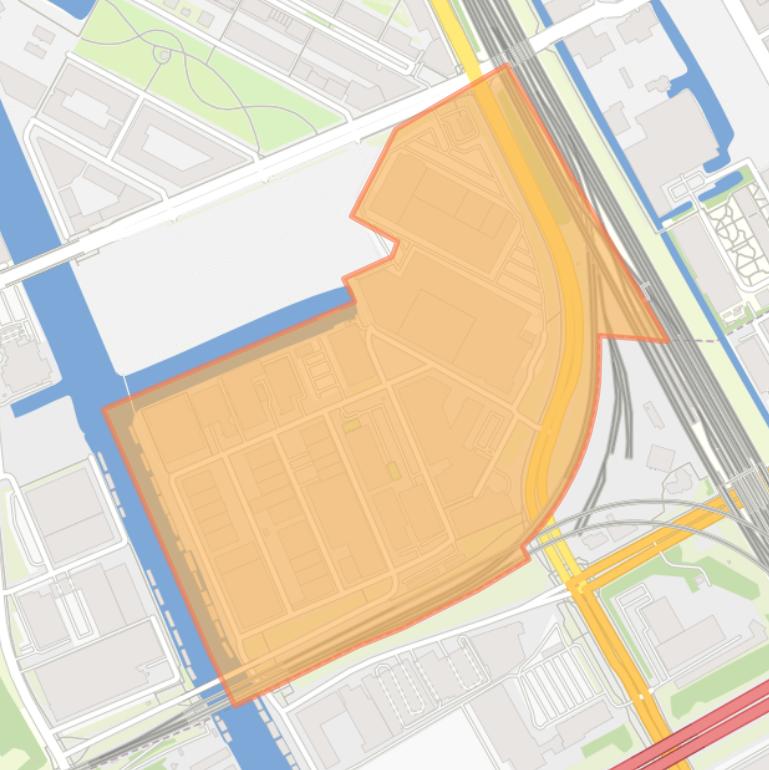 Kaart van de buurt Amstelkwartier-Zuid.