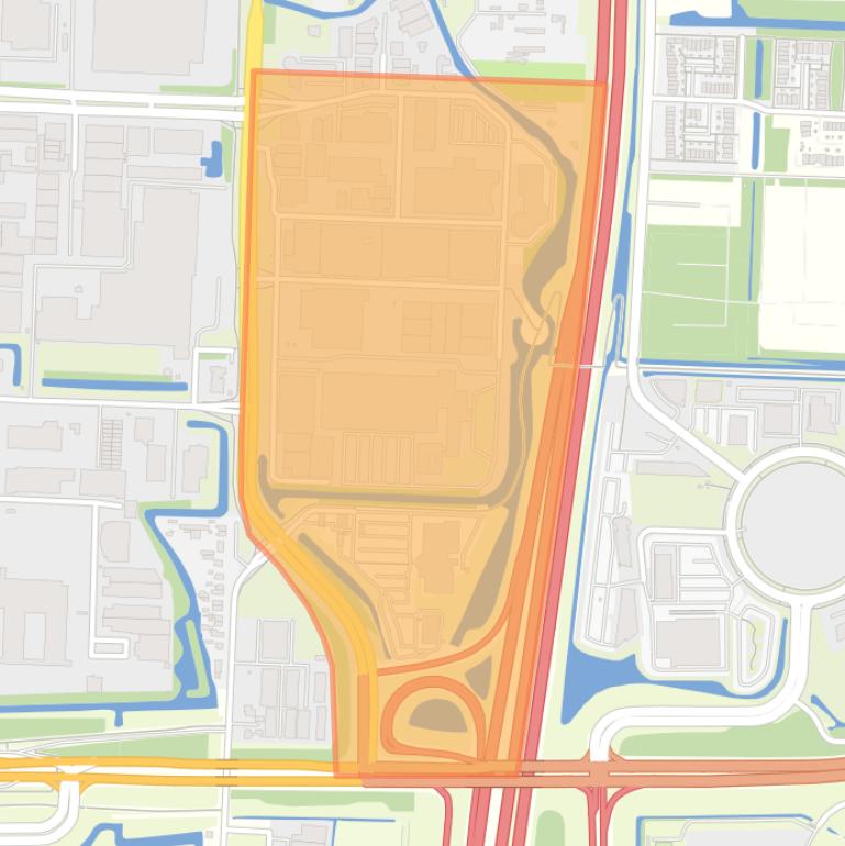 Kaart van de buurt Amstelwijck-West.