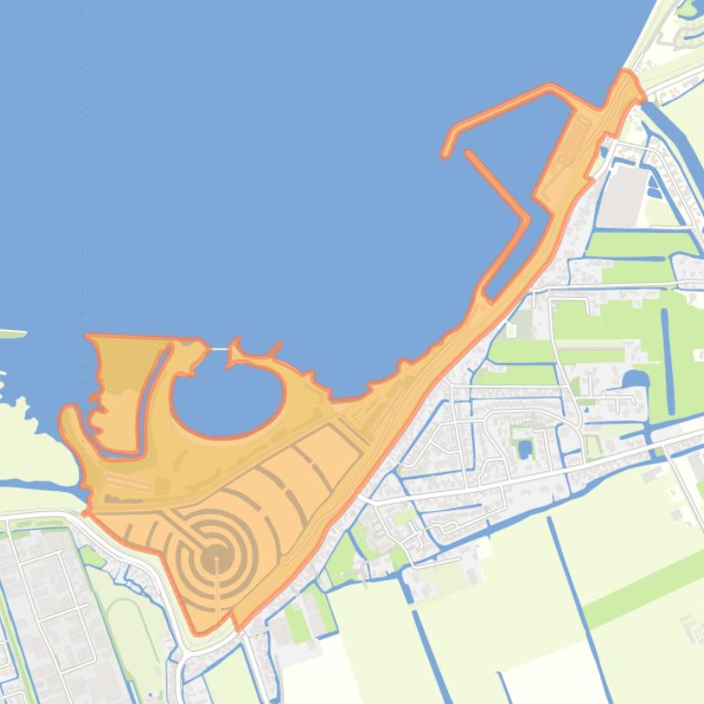 Kaart van de buurt Andijk Vooroever.