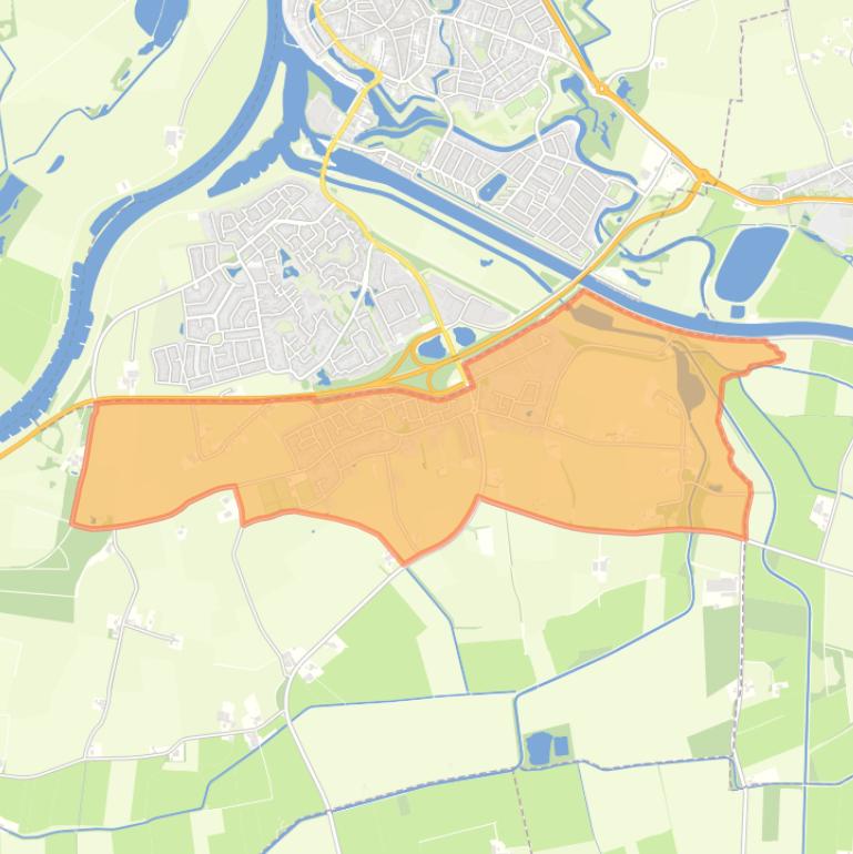 Kaart van de buurt Angerlo.