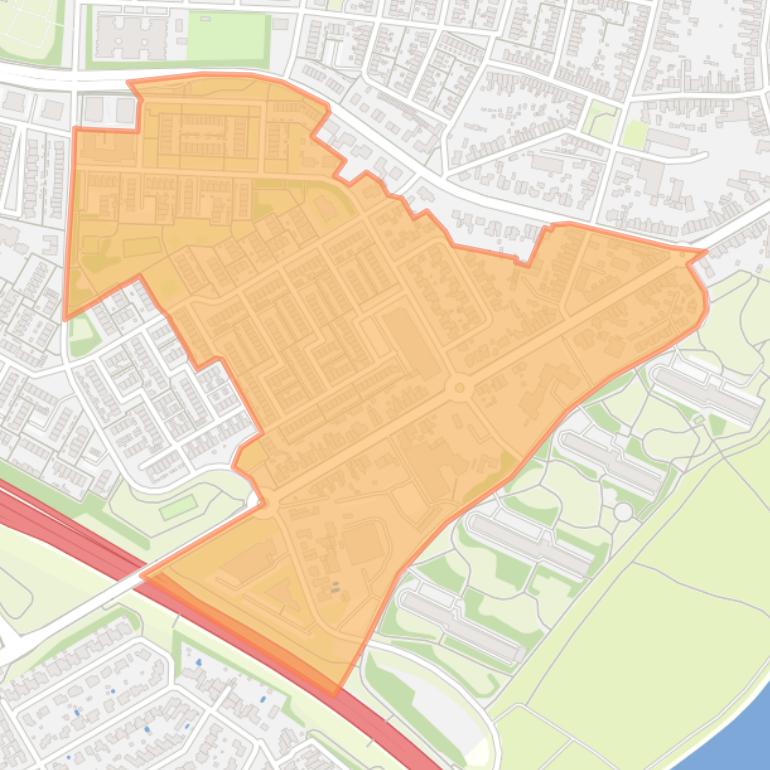 Kaart van de buurt Annakamp-Oost.