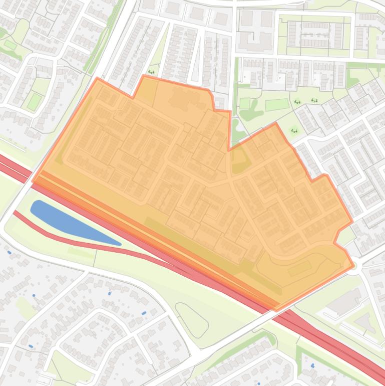Kaart van de buurt Annakamp-West.