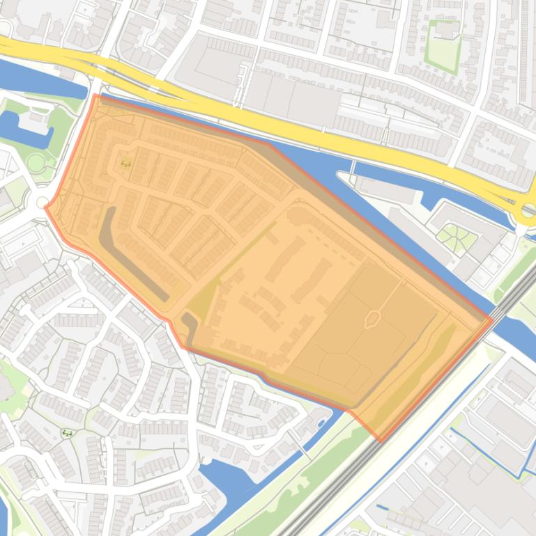 Kaart van de buurt Anne Frank.