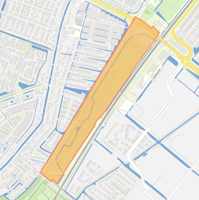 Kaart van de buurt Annie M.G. Schmidtpark Zuid.