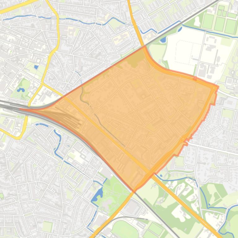 Kaart van de buurt Anninks-/Nijhofshoek.