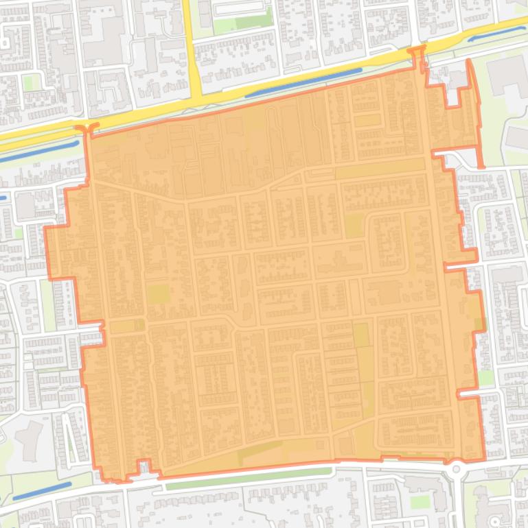 Kaart van de buurt Antoniusparochie.