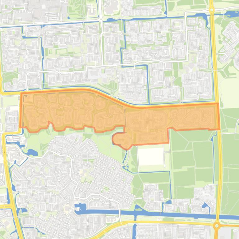 Kaart van de buurt Archipel Beukenhof Rozengaard.