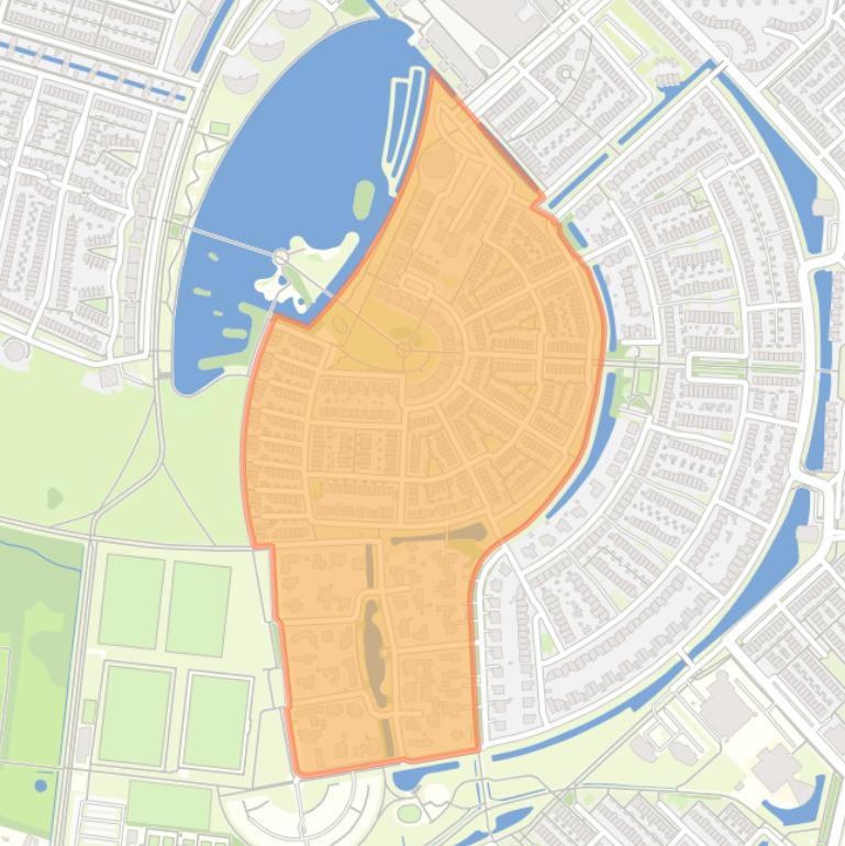 Kaart van de Architectenbuurt-West.