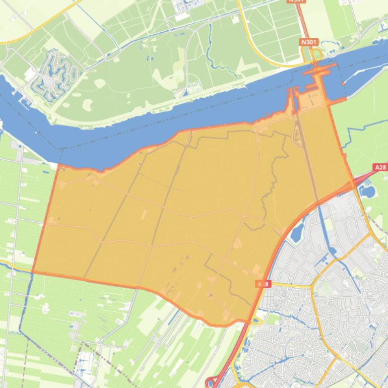 Kaart van de buurt Arkemheen.