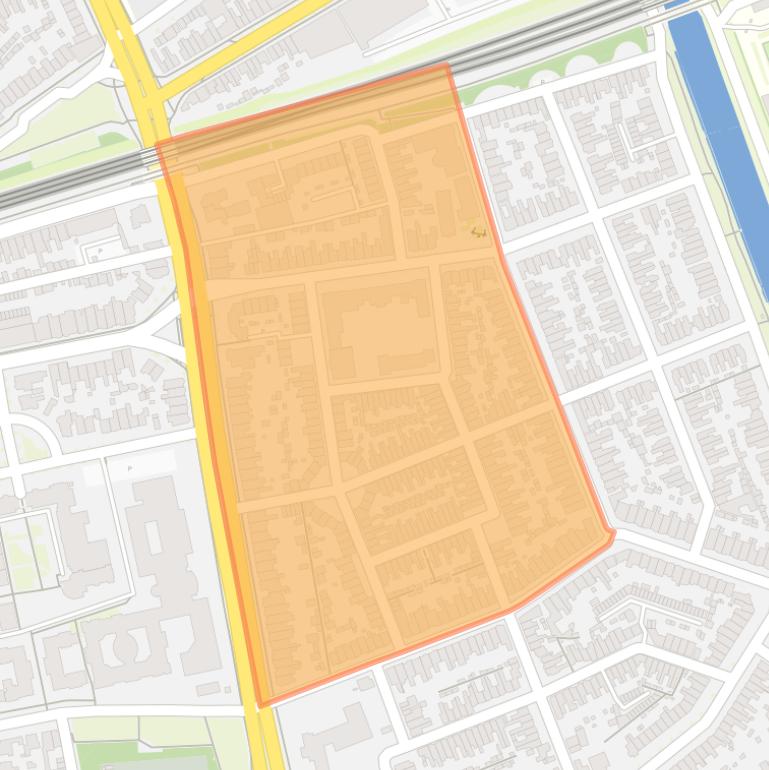 Kaart van de buurt Armhoef Noord-West.