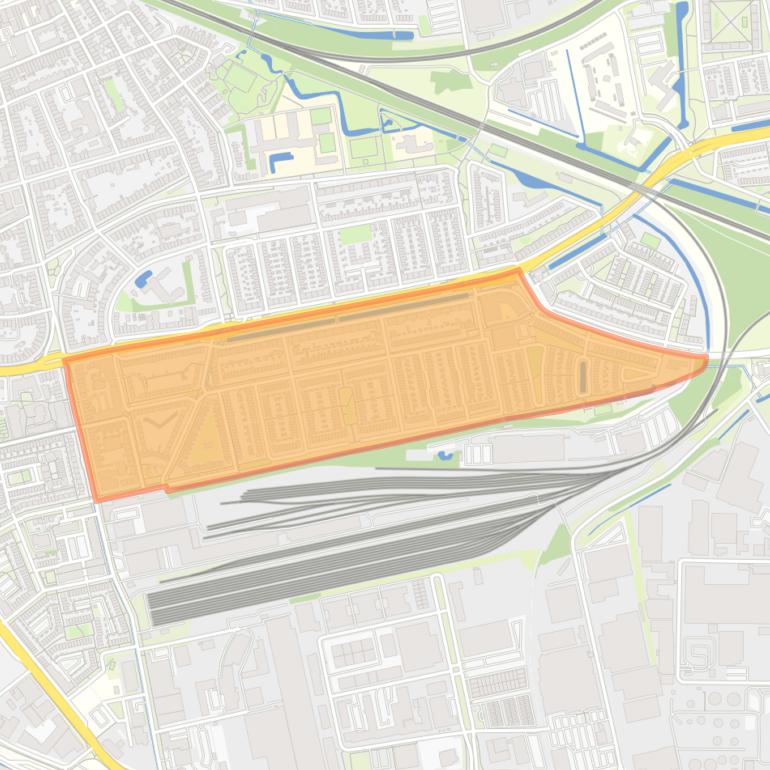 Kaart van de buurt Arnhemse Broek.