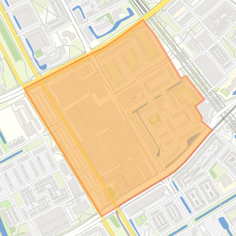 Kaart van de Artiestenbuurt.