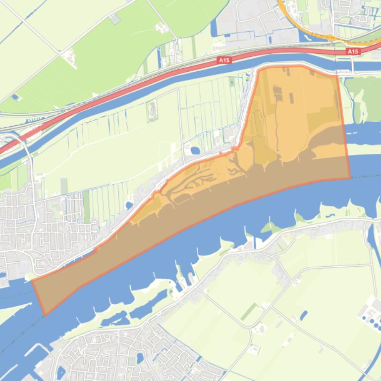 Kaart van de buurt Avelinge diep.