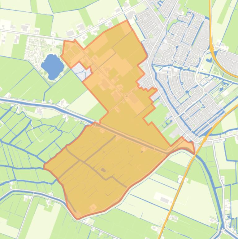 Kaart van de buurt Avenhorn Verspreide huizen West.