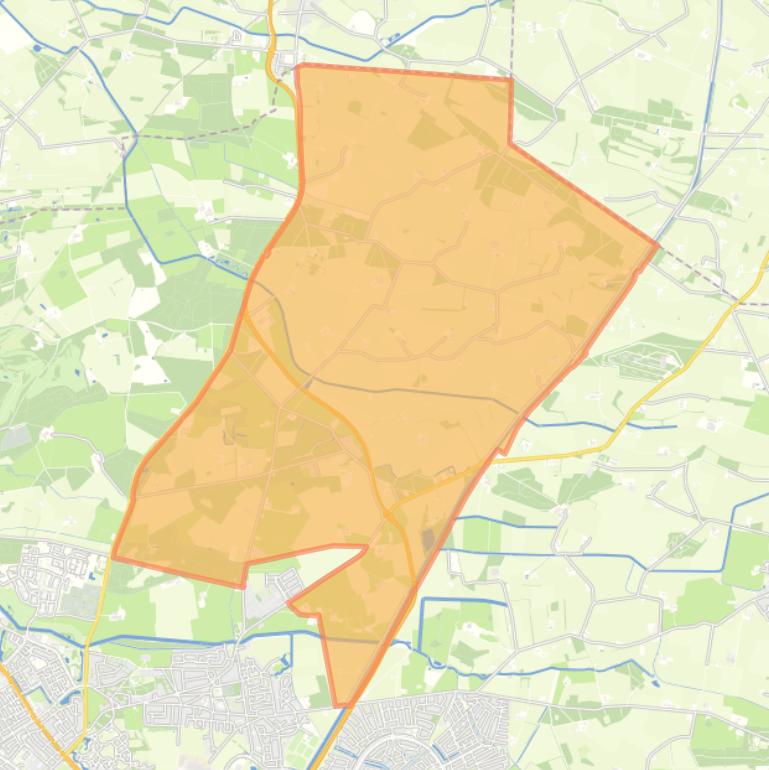 Kaart van de buurt Averlo en Frieswijk.