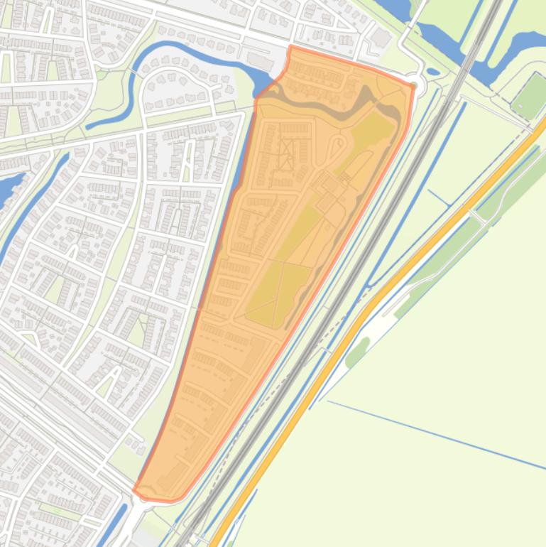 Kaart van de B. en West-buurt.