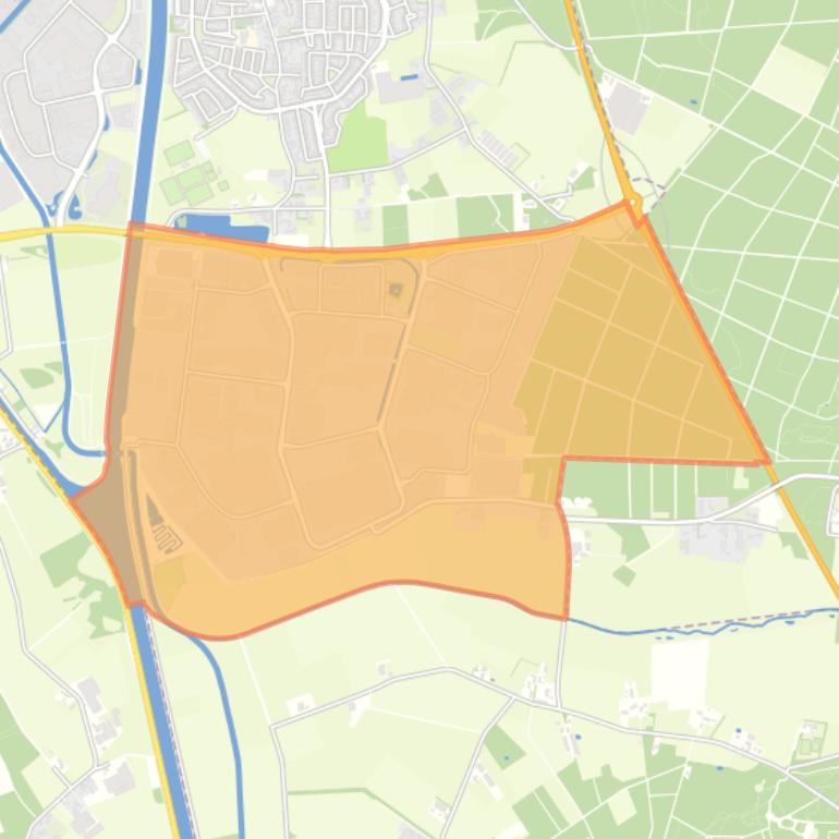 Kaart van de buurt B.Z.O.B..